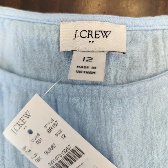 J.Crew Factory Belted Gauze Midi Dress - Picture 6 of 11